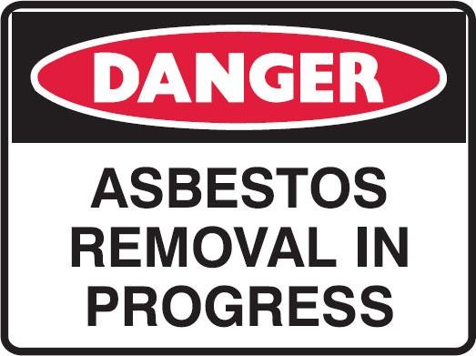 Asbestos abatement (removal) sign 