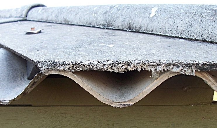 Asbestos exposure from disturbed asbestos roofing